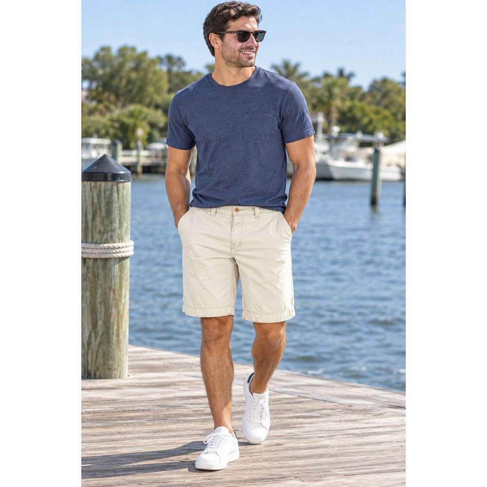 Hollister California Mens Size 30 Chino Shorts Beige Khaki Casual Summer